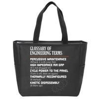 Glossary Of Engineering Terms Funny Engineer Definitions Zip Tote Bag