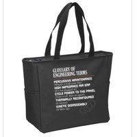 Glossary Of Engineering Terms Funny Engineer Definitions Zip Tote Bag