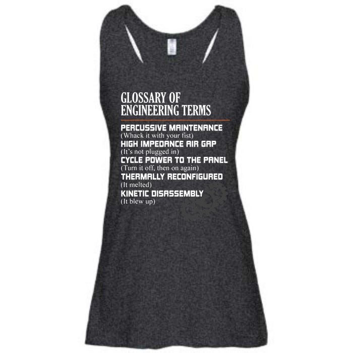 Glossary Of Engineering Terms Funny Engineer Definitions Ladies Essential Flowy Tank