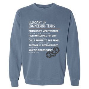 Glossary Of Engineering Terms Funny Engineer Definitions Garment-Dyed Sweatshirt