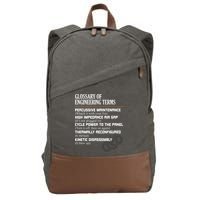 Glossary Of Engineering Terms Funny Engineer Definitions Cotton Canvas Backpack