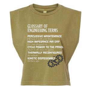 Glossary Of Engineering Terms Funny Engineer Definitions Garment-Dyed Women's Muscle Tee