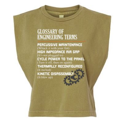 Glossary Of Engineering Terms Funny Engineer Definitions Garment-Dyed Women's Muscle Tee