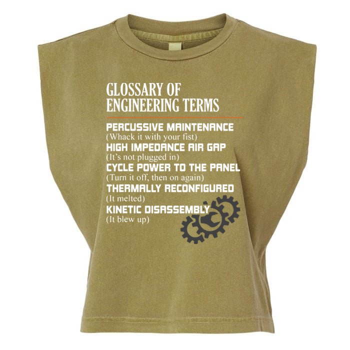 Glossary Of Engineering Terms Funny Engineer Definitions Garment-Dyed Women's Muscle Tee