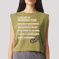 Glossary Of Engineering Terms Funny Engineer Definitions Garment-Dyed Women's Muscle Tee
