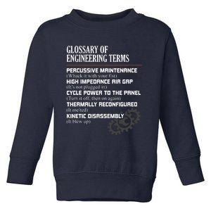 Glossary Of Engineering Terms Funny Engineer Definitions Toddler Sweatshirt