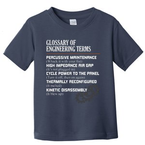 Glossary Of Engineering Terms Funny Engineer Definitions Toddler T-Shirt