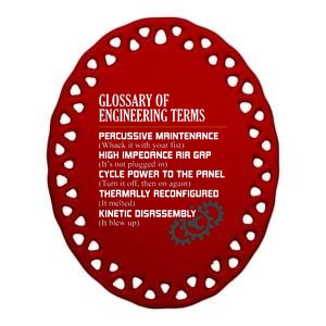 Glossary Of Engineering Terms Funny Engineer Definitions Ceramic Oval Ornament