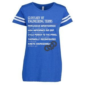 Glossary Of Engineering Terms Funny Engineer Definitions Enza Ladies Jersey Football T-Shirt