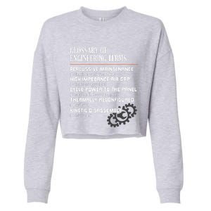 Glossary Of Engineering Terms Funny Engineer Definitions Cropped Pullover Crew