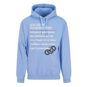 Glossary Of Engineering Terms Funny Engineer Definitions Unisex Surf Hoodie