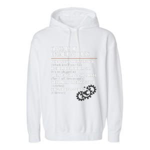 Glossary Of Engineering Terms Funny Engineer Definitions Garment-Dyed Fleece Hoodie