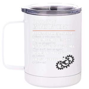 Glossary Of Engineering Terms Funny Engineer Definitions 12 oz Stainless Steel Tumbler Cup