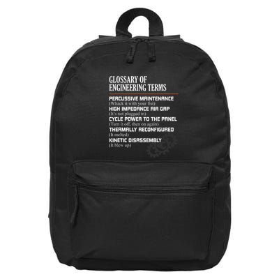 Glossary Of Engineering Terms Funny Engineer Definitions 16 in Basic Backpack