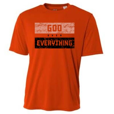 God Over Everything Gift Cooling Performance Crew T-Shirt