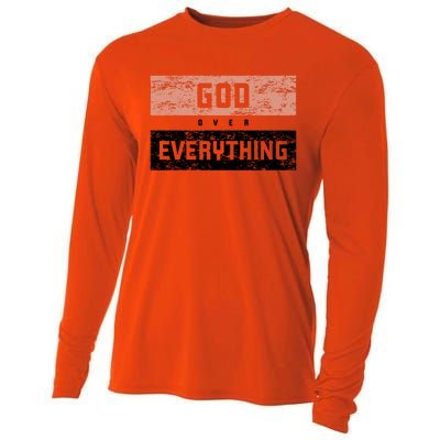 God Over Everything Gift Cooling Performance Long Sleeve Crew