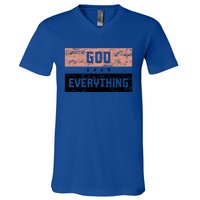 God Over Everything Gift V-Neck T-Shirt