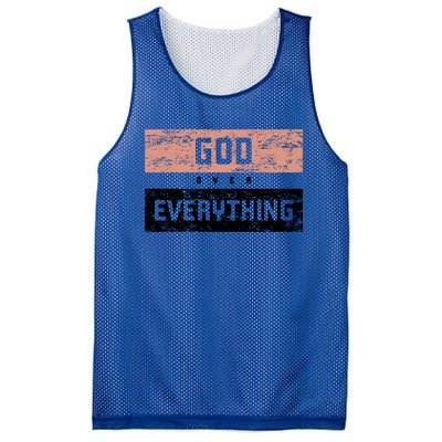 God Over Everything Gift Mesh Reversible Basketball Jersey Tank