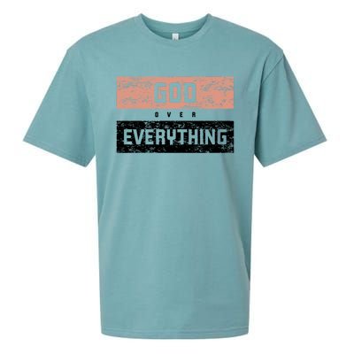 God Over Everything Gift Sueded Cloud Jersey T-Shirt