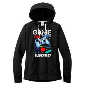 Game On Eletary First Day Gamer Back To School Great Gift Women's Fleece Hoodie