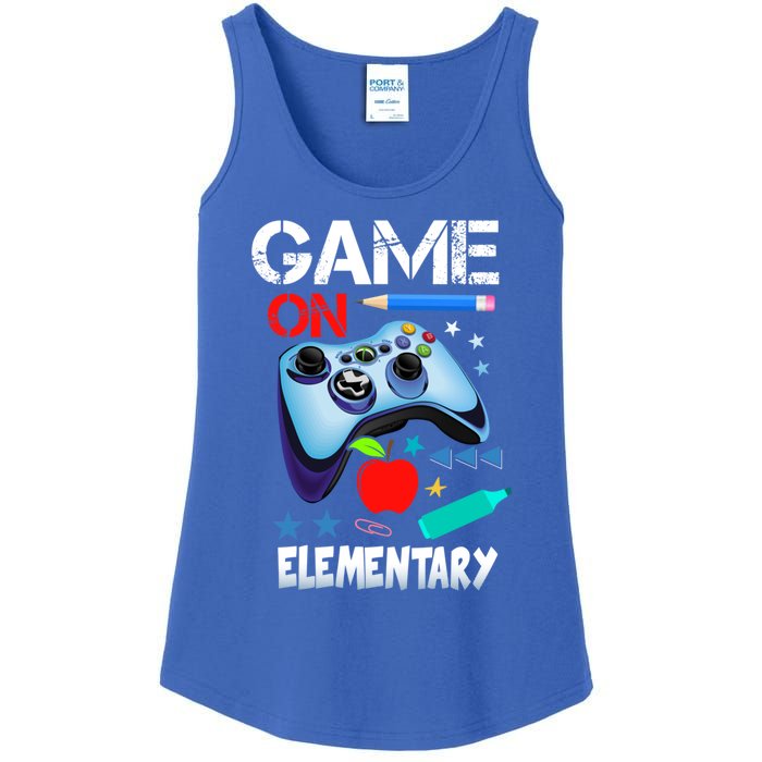 Game On Eletary First Day Gamer Back To School Great Gift Ladies Essential Tank