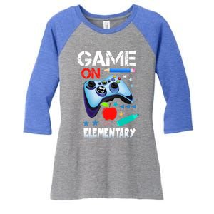 Game On Eletary First Day Gamer Back To School Great Gift Women's Tri-Blend 3/4-Sleeve Raglan Shirt