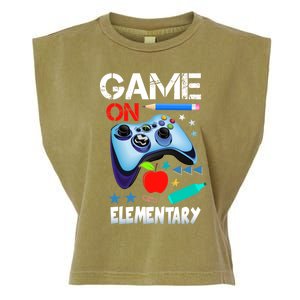 Game On Eletary First Day Gamer Back To School Great Gift Garment-Dyed Women's Muscle Tee