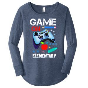 Game On Eletary First Day Gamer Back To School Great Gift Women's Perfect Tri Tunic Long Sleeve Shirt