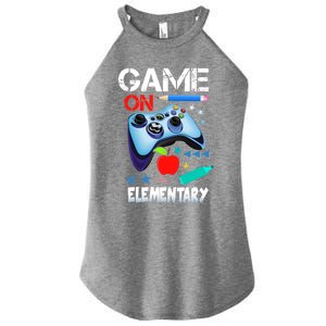 Game On Eletary First Day Gamer Back To School Great Gift Women's Perfect Tri Rocker Tank