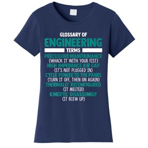 Glossary Of Engineering Erms Funny Engineer Definitions Women's T-Shirt