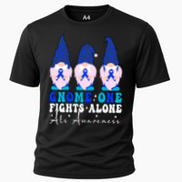 Gnome One Fights Alone Als Awareness Month Warrior Ribbon Gift Cooling Performance Crew T-Shirt