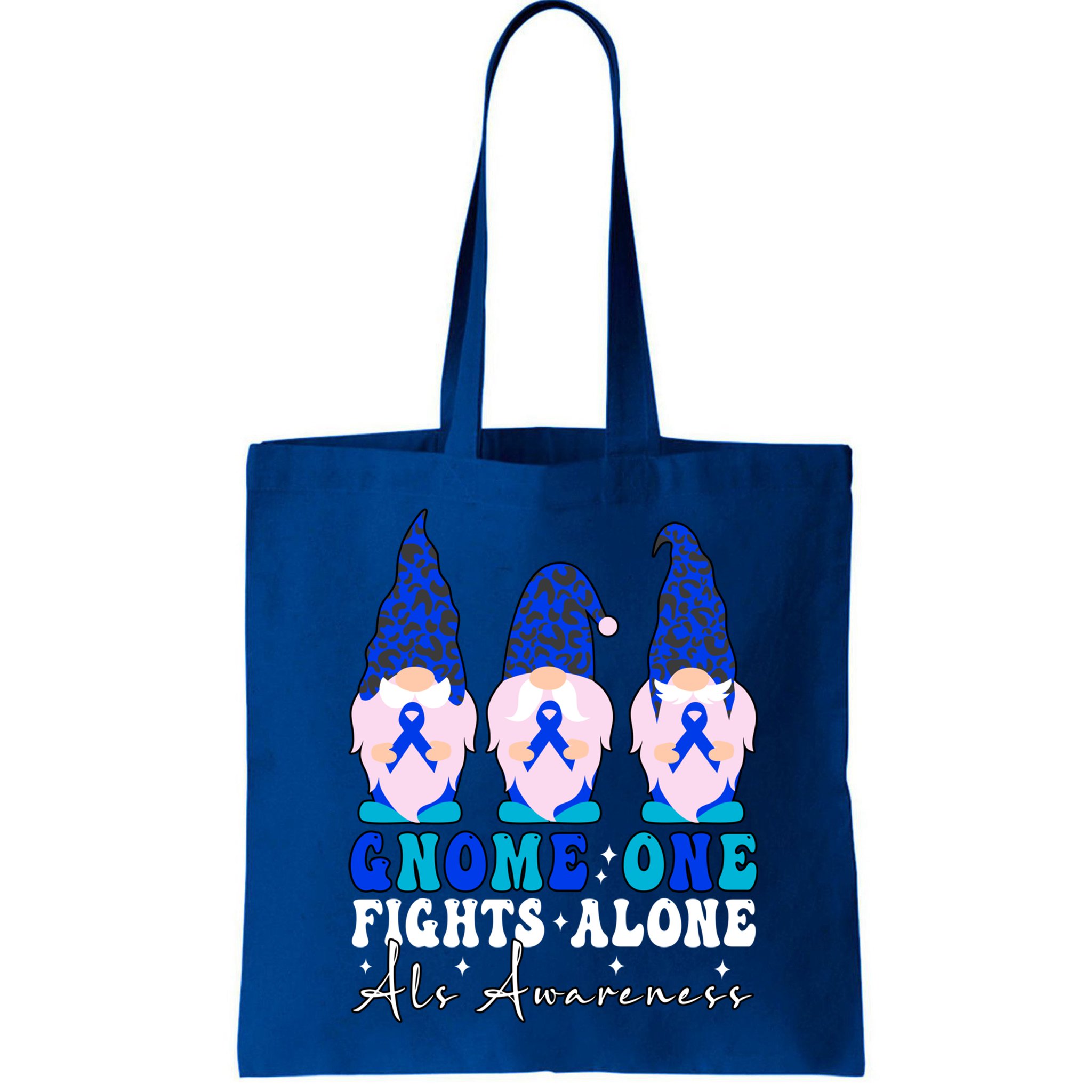 Gnome One Fights Alone Als Awareness Month Warrior Ribbon Gift Bag