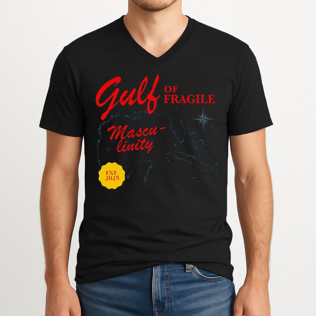 Gulf Of Fragile Masculinity Antitrump Gulf Of Mexico .Png V-Neck T-Shirt
