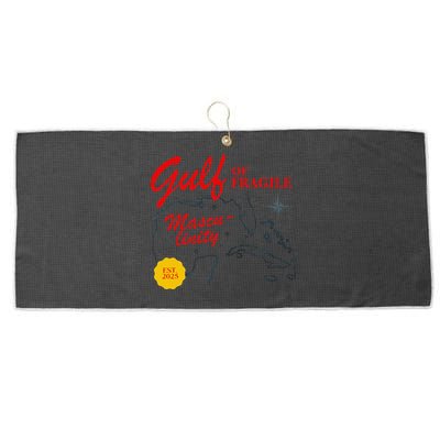Gulf Of Fragile Masculinity Antitrump Gulf Of Mexico .Png Large Microfiber Waffle Golf Towel