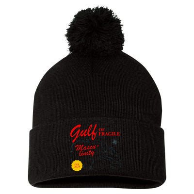 Gulf Of Fragile Masculinity Antitrump Gulf Of Mexico .Png Pom Pom 12in Knit Beanie