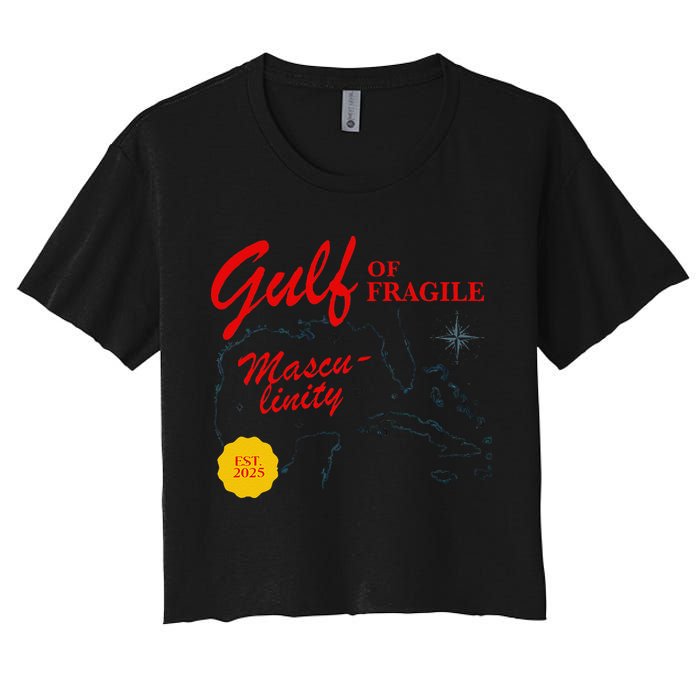 Gulf Of Fragile Masculinity Antitrump Gulf Of Mexico .Png Women's Crop Top Tee