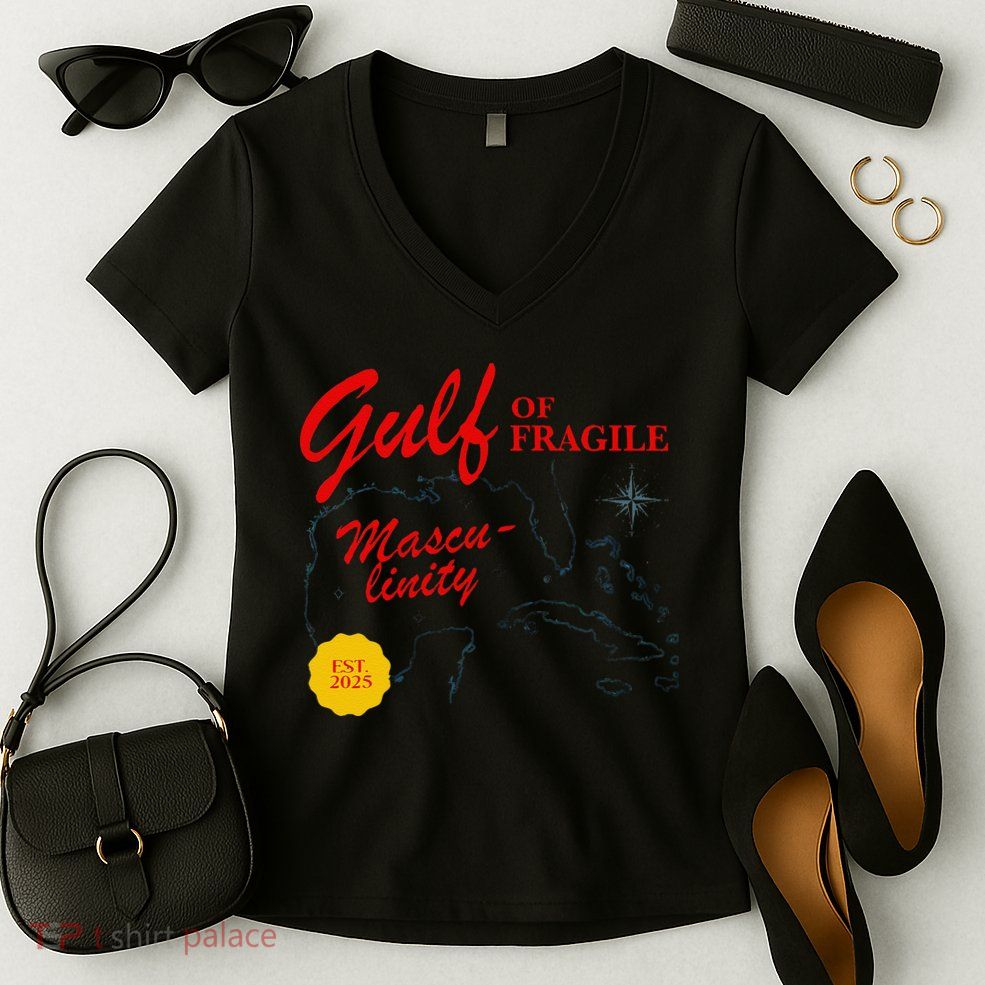 Gulf Of Fragile Masculinity Antitrump Gulf Of Mexico .Png Women's V-Neck T-Shirt