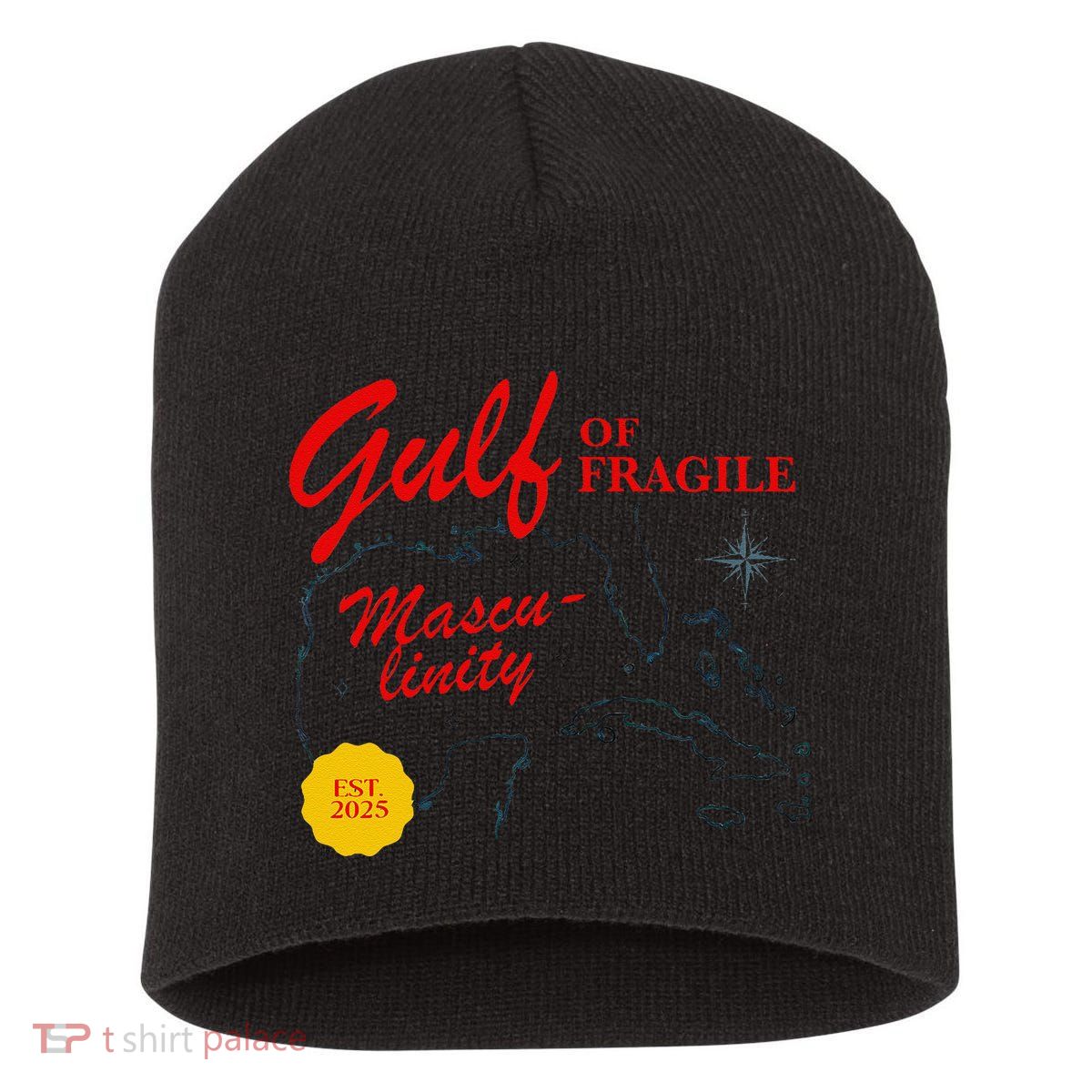 Gulf Of Fragile Masculinity Antitrump Gulf Of Mexico .Png Short Acrylic Beanie