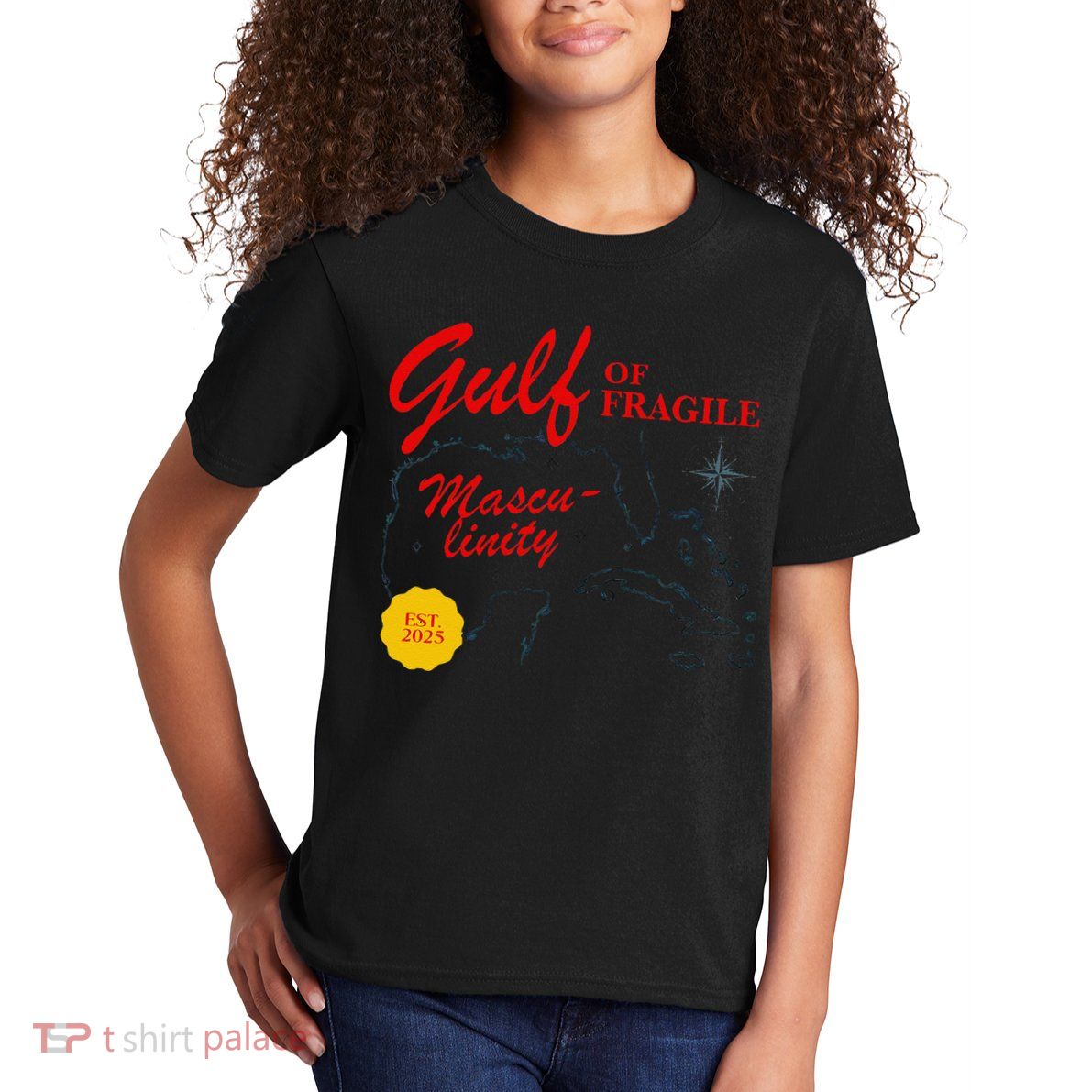 Gulf Of Fragile Masculinity Antitrump Gulf Of Mexico .Png Kids T-Shirt
