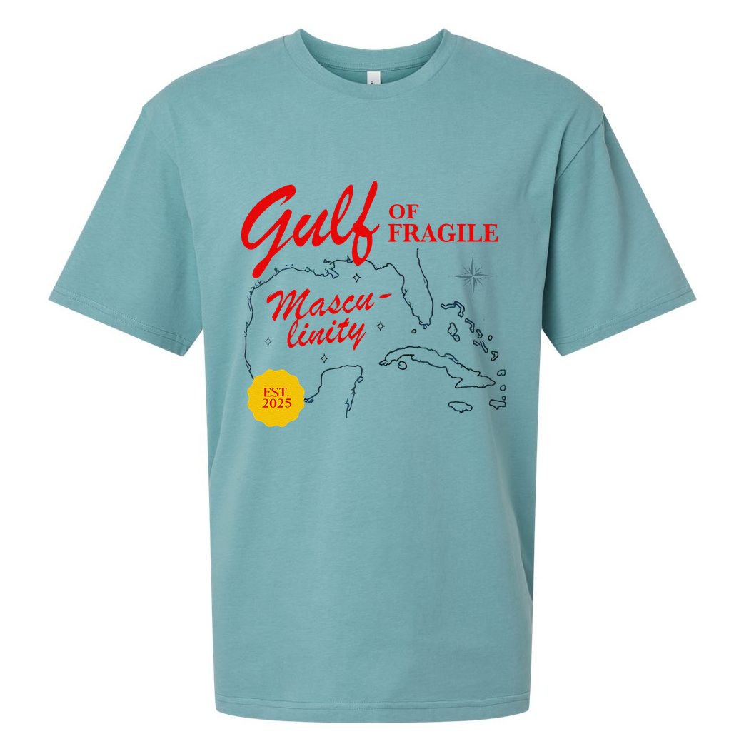 Gulf Of Fragile Masculinity Antitrump Gulf Of Mexico .Png Sueded Cloud Jersey T-Shirt
