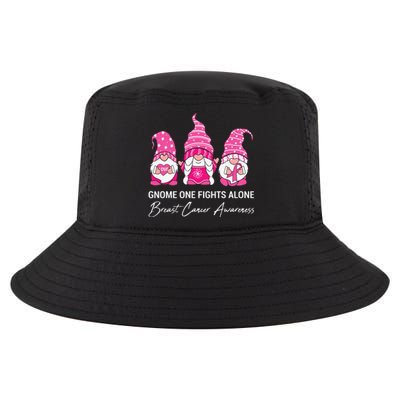 Gnomes One Fight Alone Pink Ribbon Breast Cancer Cool Comfort Performance Bucket Hat