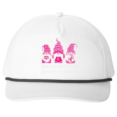 Gnomes One Fight Alone Pink Ribbon Breast Cancer Snapback Five-Panel Rope Hat