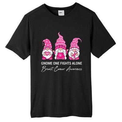 Gnomes One Fight Alone Pink Ribbon Breast Cancer Tall Fusion ChromaSoft Performance T-Shirt