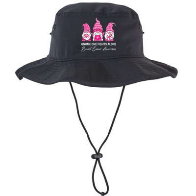 Gnomes One Fight Alone Pink Ribbon Breast Cancer Legacy Cool Fit Booney Bucket Hat