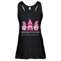 Gnomes One Fight Alone Pink Ribbon Breast Cancer Ladies Essential Flowy Tank