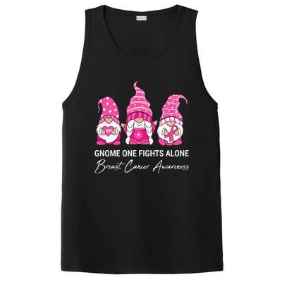 Gnomes One Fight Alone Pink Ribbon Breast Cancer PosiCharge Competitor Tank