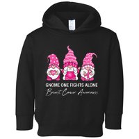 Gnomes One Fight Alone Pink Ribbon Breast Cancer Toddler Hoodie