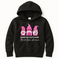 Gnomes One Fight Alone Pink Ribbon Breast Cancer Kids Hoodie