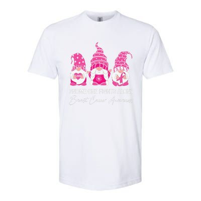 Gnomes One Fight Alone Pink Ribbon Breast Cancer Softstyle CVC T-Shirt