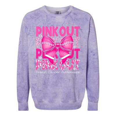 Gift Out Football Breast Cancer Awareness Colorblast Crewneck Sweatshirt